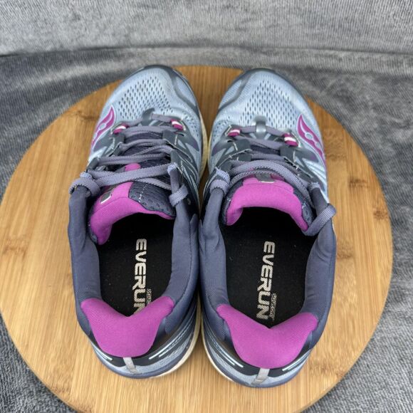 Saucony Triumph ISO Running Shoes Womens Size 8 Gray Pink Mesh EVERUN S10413-1 - Picture 5 of 10